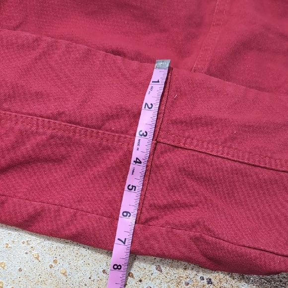 Red Cotton Canvas Shoulder Bag with Adjustable Strap And Zipper - Picture 8 of 8